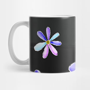 A Shower of Daisies - Hand Drawn with Pretty Pastel Pink and Purple Petals Mug